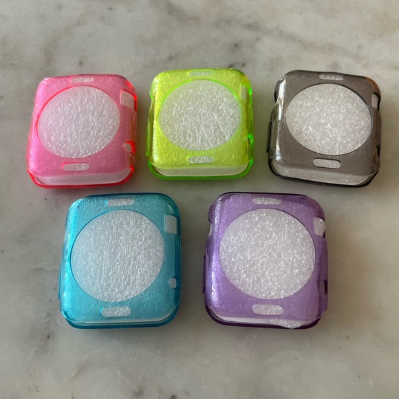 New- Set of 5 Apple Watch 38mm bumper cases - Picture 3 of 9